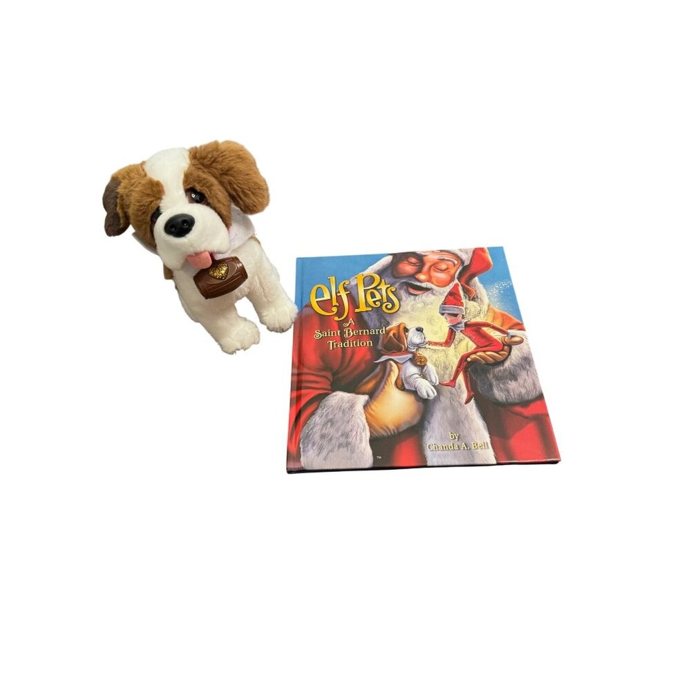 ELf on the Shelf A Saint Bernard Tradition-book with plush